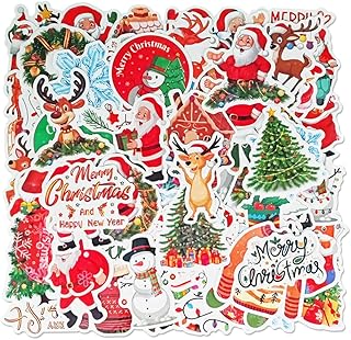 100 Pcs Christmas Stickers - Vinyl Waterproof Funny Stickers