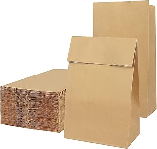 50 Pcs Small Brown Paper Lunch Bags