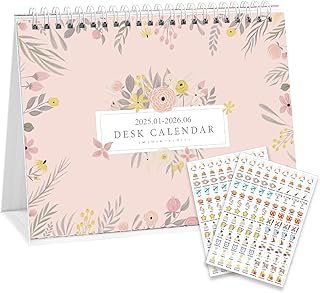 Mokani 2025-2026 Small Monthly Desktop Calendar