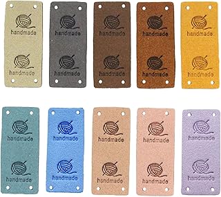 Gewene 50 Pcs Faux Leather Handmade Tags