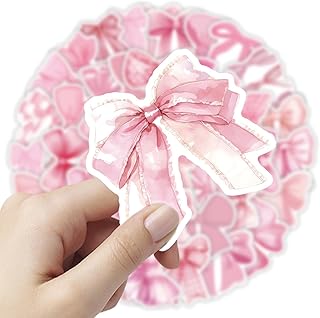 Pink Bow Tie Stickers | 100X Cute Bowknot Sticker