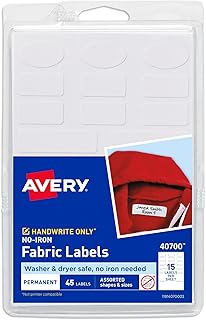 Avery No-Iron Clothing Labels, White (45 Labels)