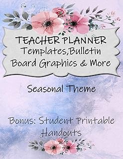 Teacher Planner Templates & Bulletin Board Graphics: Seasonal Theme, Student Printable Hand