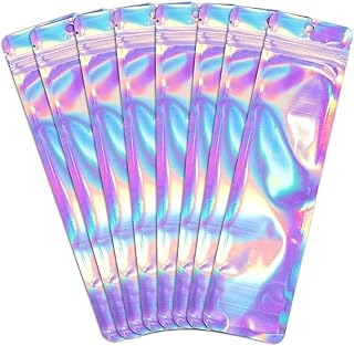 Holographic Mylar Ziplock Bags, 100Pcs