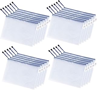 22pcs A4 Mesh Zipper File Bags