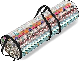 Ram® Black Christmas Cylinder Gift Wrap Storage Bag
