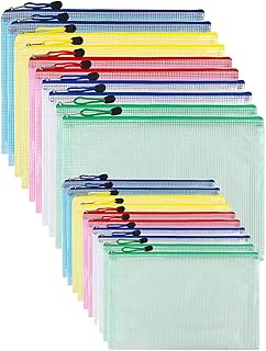 20 PCS Mesh Zipper Pouch, 10PCS A4+10