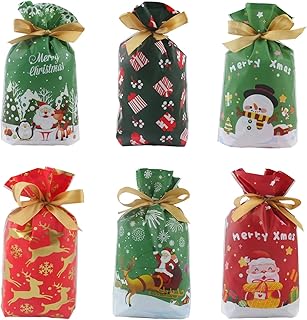 Fyvadio 48PCS Christmas Drawstring Gift Bags