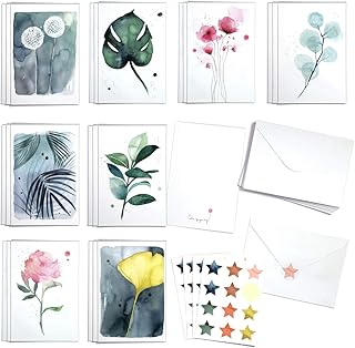 Cute Botanical Greeting Cards Box
