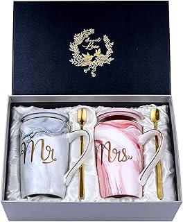 Marble Mr and Mrs Coffee Mugs