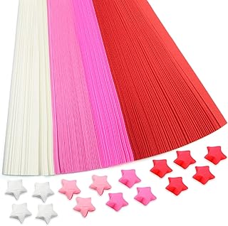 540 Sheets of Star Origami Paper, 4 Colors of Lucky Star Paper