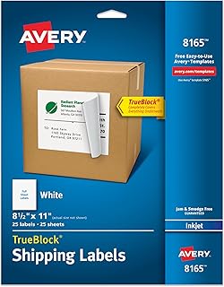 Avery Full Sheet Shipping Labels, 8.5″ x 11