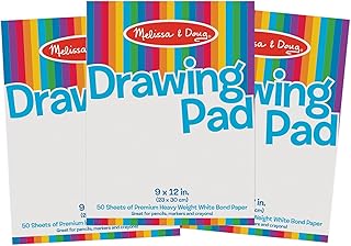 Melissa & Doug Drawing Paper Pad 9×12 – 50 Sheets
