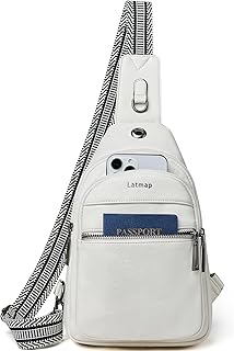LATMAP Women's Faux Leather Sling Bag
