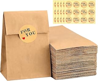 MAIHUO 50 Pcs Brown Paper Bags