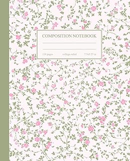 Vintage Pink Flowers Botanical Composition Notebook