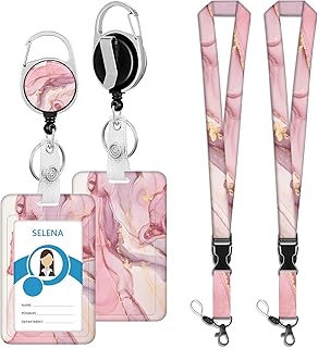 WVMNQO ID Card Holder with Detachable Lanyard