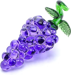 Handmade Glass Purple Grape Figurine