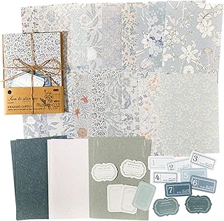 Vintage Floral Scrapbooking Paper & Sticker Set