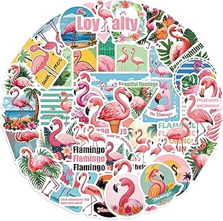 Flamingo Cartoon Stickers 50Pcs