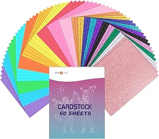 HTVRONT Colored Cardstock Paper Bundle, 60 Sheets 20