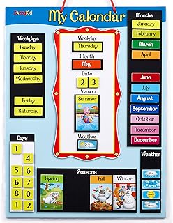 ZazzyKid Magnetic Calendar & Weather Set