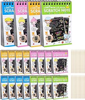16 Pack Rainbow Scratch Arts and Crafts Notebooks for Kids