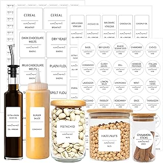 LIV&LOVE 350 Minimalist Pantry & Spice Labels