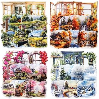 MiyouLuna 40Pcs Window PET Stickers