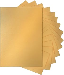 Silunkia 28 Sheets Shimmer Gold Cardstock