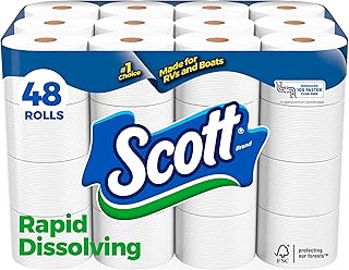 Scott Rapid-Dissolving Toilet Paper, 48 Double Rolls