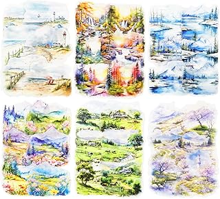 AuriicLeaf Large Scenery Sticker Set, 60Pcs