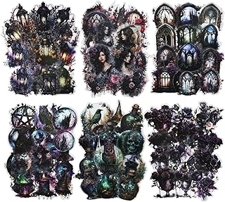 MiyouLuna 180Pcs Gothic Scrapbook Stickers