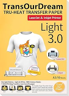 TransOurDream A3 Iron on Heat Transfer Paper (10 Sheets)