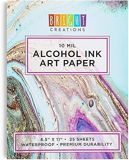Alcohol Ink Pad Art Paper (8.5 x 11 Inches,