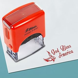 Printtoo God Bless America Self Inking Rubber Stamp