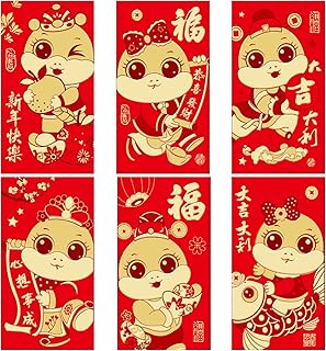 TUKYWAN 36pcs Red Chinese Money Envelopes