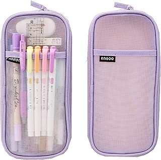 Friinder Mesh Bag Stationery Organizer Marker Pouch