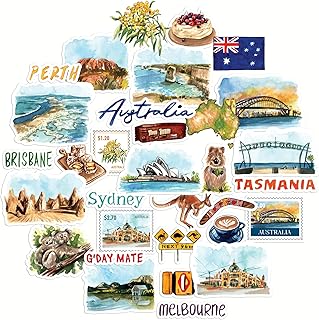 Navy Peony Outback Australia Travel Stickers (32pcs)