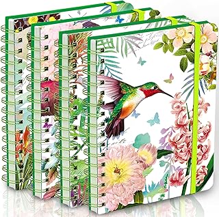 4Pack A5 Spiral Notebook, 120 Lined Pages 8.