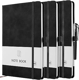 3 Pack A5 Ruled Lined Journal Notebooks