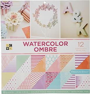 AC Card Stock, 12×12 Watercolor Ombre Printed Card