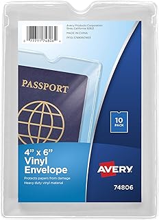 Avery 74806 Vinyl Envelopes, 4 x 6