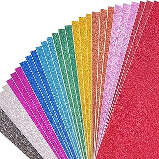 30 Sheets Sparkly Self-Adhesive Craft Cardstock