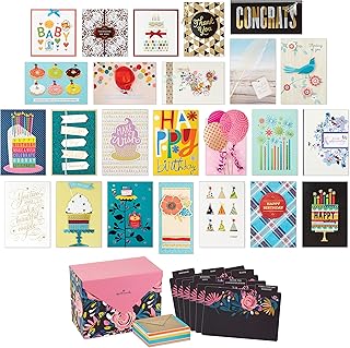 Hallmark 24 Handmade Assorted Boxed Greeting Cards, Modern