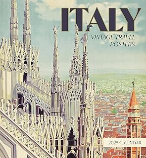 2025 Italy Travel Posters Calendar
