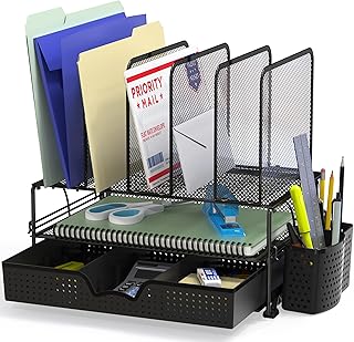 SimpleHouseware Desk Organiser, Black