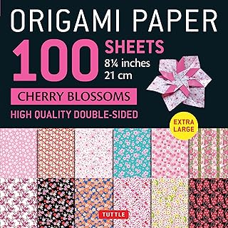 Origami Paper 100 sheets Cherry Blossoms 8 1/4