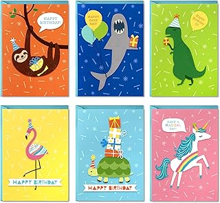 Hallmark Kids Birthday Cards Assortment, 48 Cards with Envelop