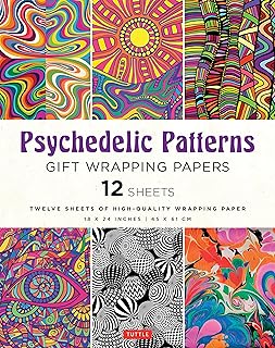 Psychedelic Patterns Gift Wrapping Paper - 12 sheets